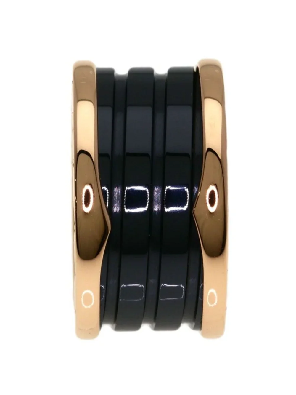Bvlgari Band Ceramic 53 Ring 18k Pink Gold